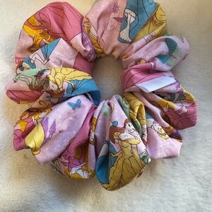 Enchanting Princess Scrunchie - Pink, Blue, and Yellow
